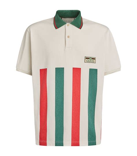 gucci off-white stripe polo